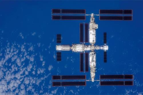 نخستین عکس ها از ساختار کامل ایستگاه فضایی چین منتشر شدند